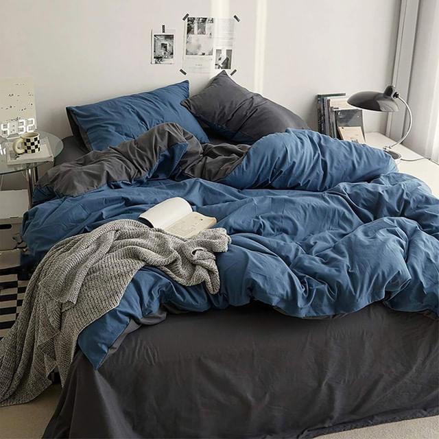 Duvet Bicolor Azul / Gris Oscuro King - VIRTUAL MUEBLES