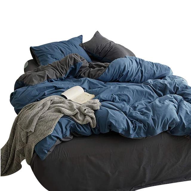 Duvet Bicolor Azul / Gris Oscuro King - VIRTUAL MUEBLES