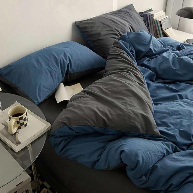 Duvet Bicolor Azul / Gris Oscuro King - VIRTUAL MUEBLES