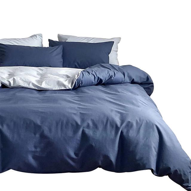 Duvet Bicolor Azul / Gris Claro Queen - VIRTUAL MUEBLES