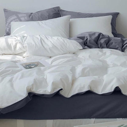 Duvet Bicolor Gris Blanco Doble - VIRTUAL MUEBLES