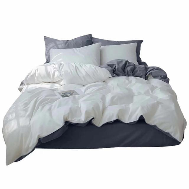 Duvet Bicolor Gris Blanco Doble - VIRTUAL MUEBLES