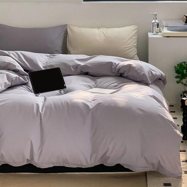 Duvet Bicolor Gris Plata Semidoble - VIRTUAL MUEBLES
