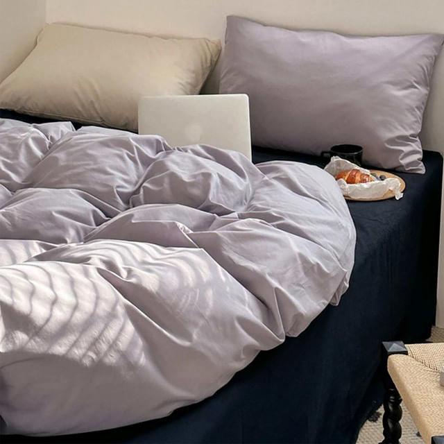 Duvet Bicolor Gris Plata Semidoble - VIRTUAL MUEBLES
