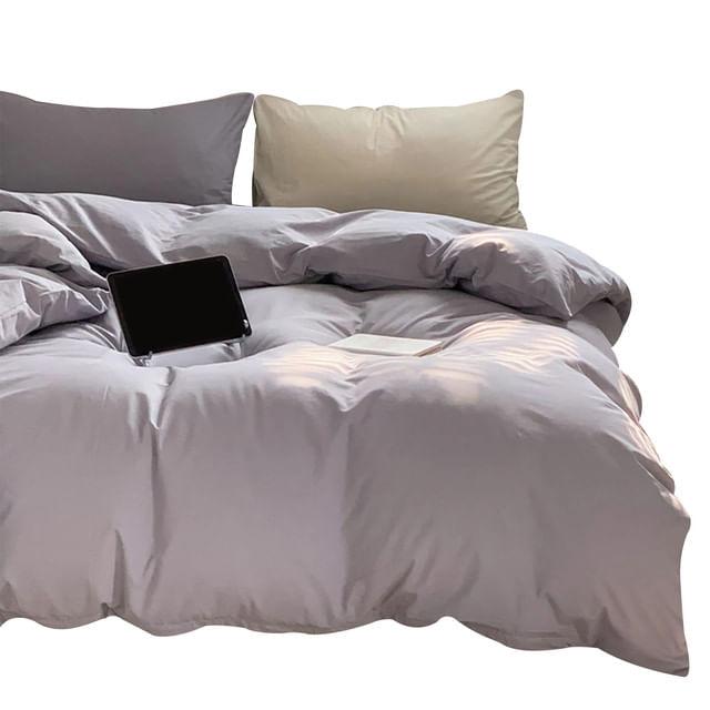 Duvet Bicolor Gris Plata Semidoble - VIRTUAL MUEBLES