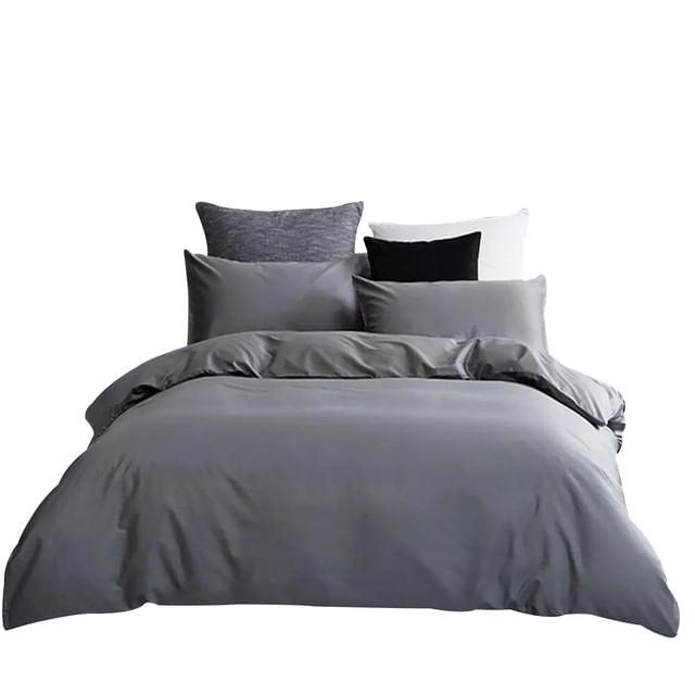Duvet Bicolor Gris Oscuro Queen - VIRTUAL MUEBLES