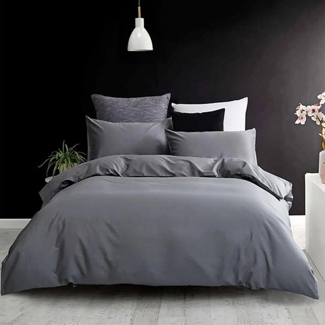 Duvet Bicolor Gris Oscuro Queen - VIRTUAL MUEBLES