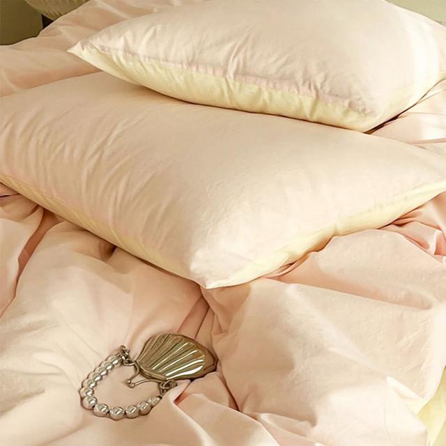 Duvet Bicolor Rosa Claro / Beige Sencillo - VIRTUAL MUEBLES