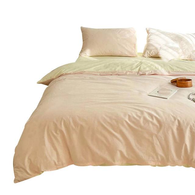 Duvet Bicolor Rosa Claro / Beige Sencillo - VIRTUAL MUEBLES