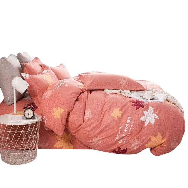 Duvet Estampado Otoñal Doble + Sábana Plana