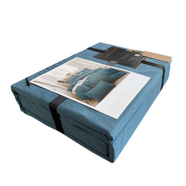 Duvet Sampson Bordado Celeste Queen + Sábana Plana