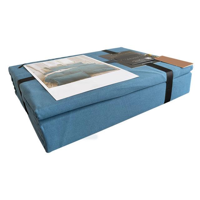 Duvet Sampson Bordado Celeste Queen + Sábana Plana