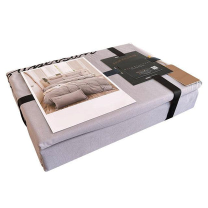Funda Duvet Sampson Bordado Gris Claro Queen + Sábana Plana