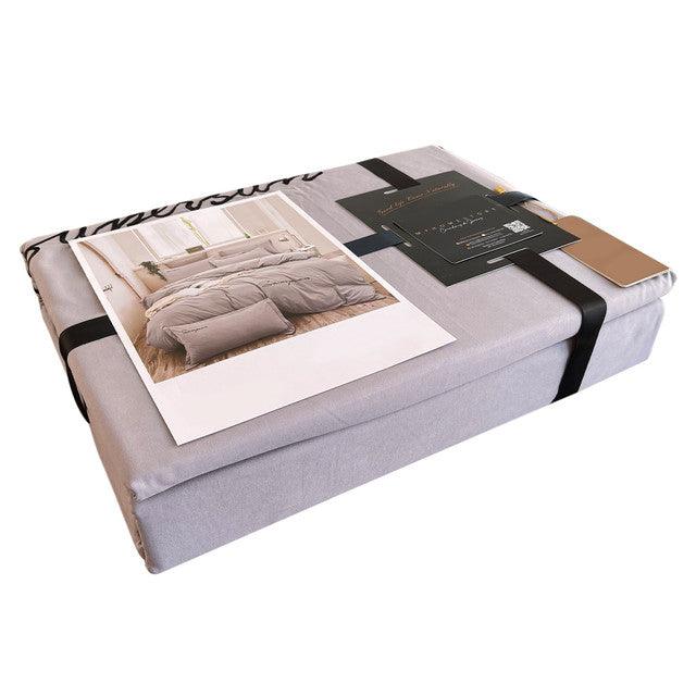 Funda Duvet Sampson Bordado Gris Claro Queen + Sábana Plana