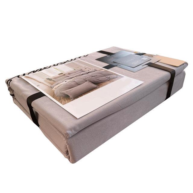 Funda Duvet Sampson Bordado Gris Claro Queen + Sábana Plana