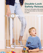 Puerta de seguridad con cierre automático para bebé, de 46 cm, extra alta y