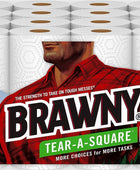 Brawny Tear-A-Square Toallas de papel 16 rollos dobles 32 rollos regulares - VIRTUAL MUEBLES