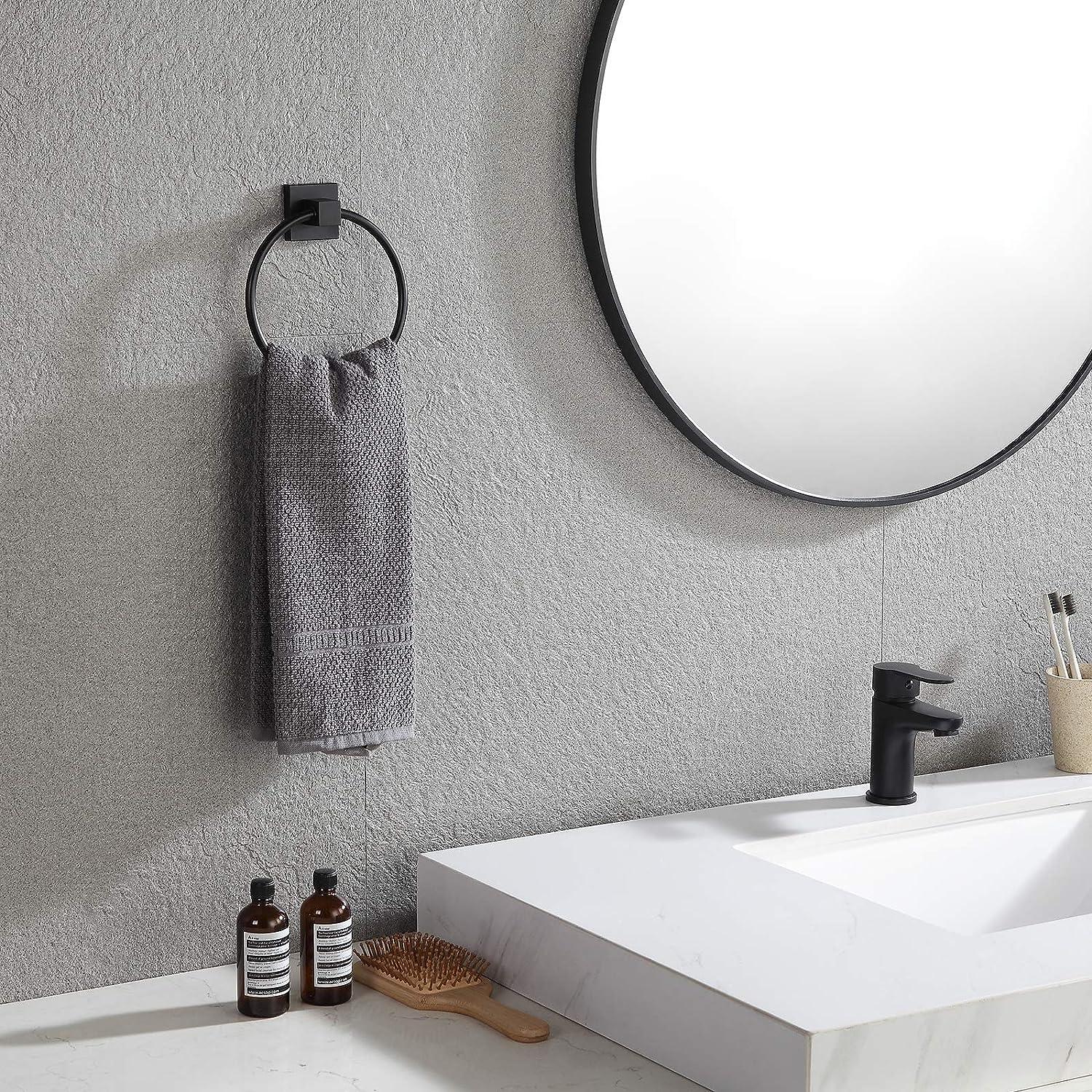 BVL Toallero negro, soporte para toallas de mano para baño, cocina, toallero - VIRTUAL MUEBLES