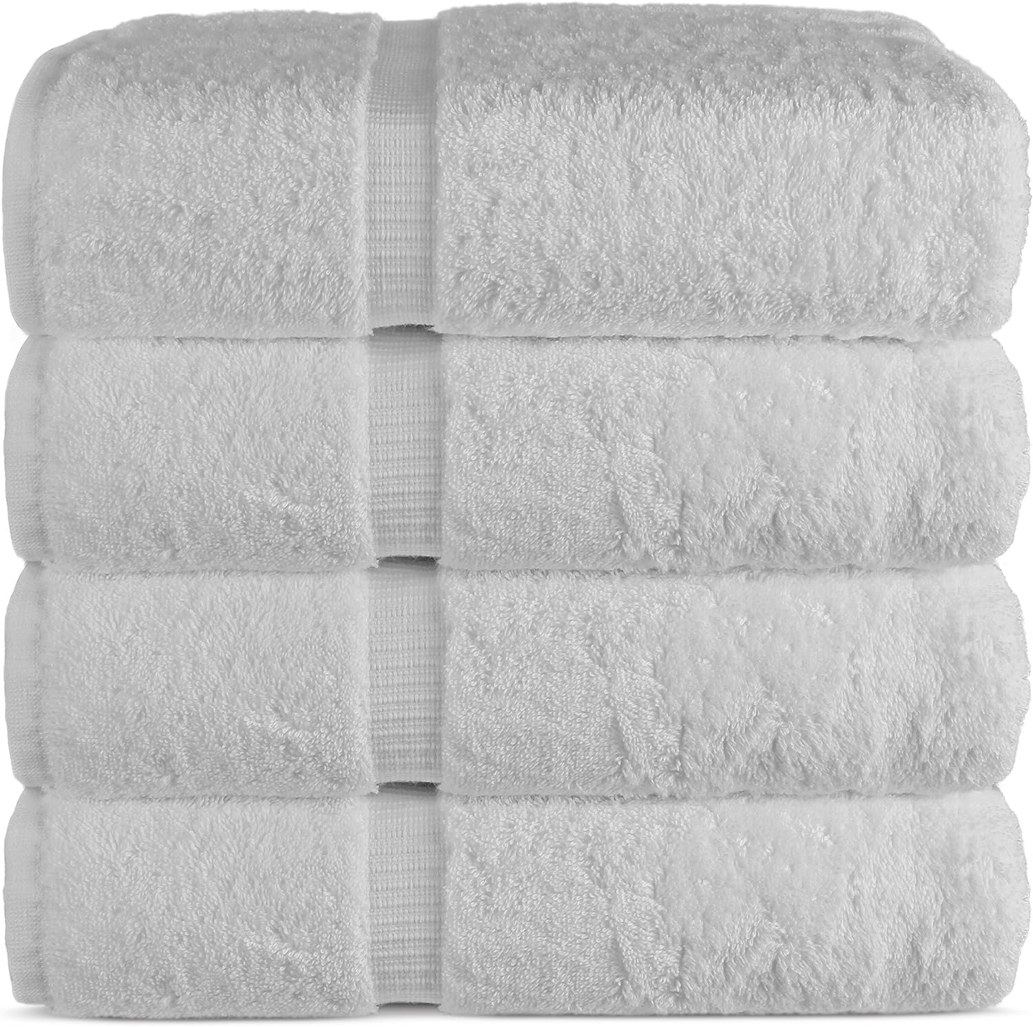  Hammam Linen - Juego de toallas pequeñas de algodón turco  auténtico, prémium, con calidad de hotel, máxima suavidad y absorción,  ideales para la cara, manos, cocina o limpieza (color blanco) 