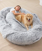 Cama humana grande para perros de 75.5 x 55 x 12 pulgadas, cama grande para