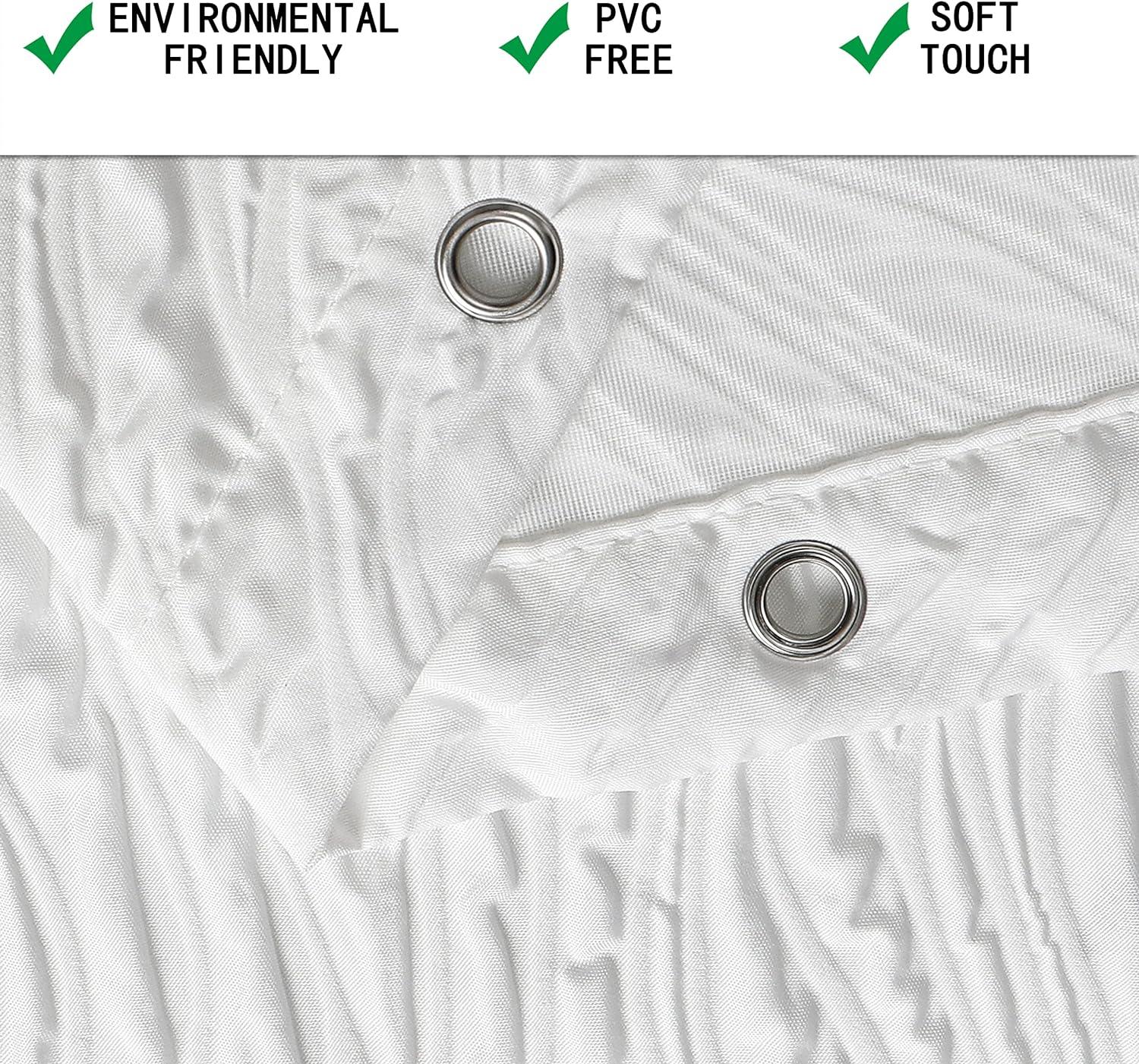 OWENIE Cortina de ducha blanca para baño, cortina de ducha de tela  impermeable geométrica en relieve 3D, diseño moderno, elegante, innovador,  estilo