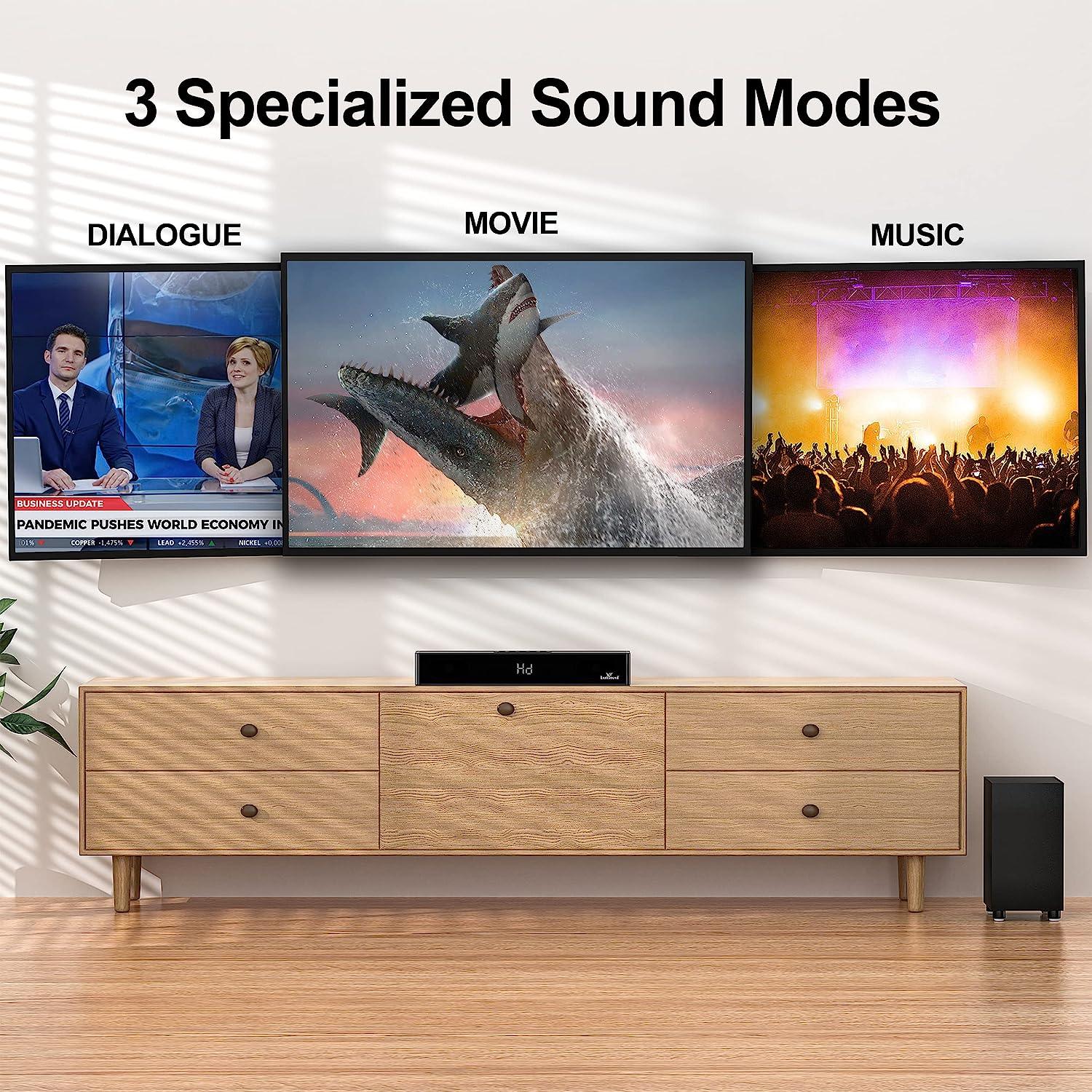 Barra de sonido con subwoofer barra de sonido 21 para TV PC juegos sis -  VIRTUAL MUEBLES