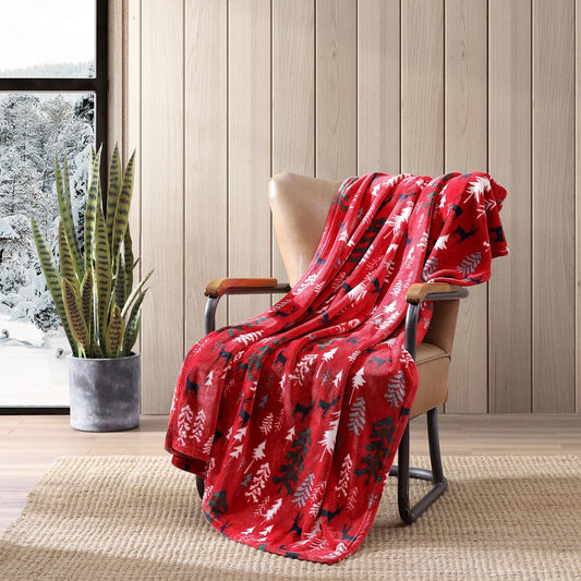 Eddie Bauer Manta de felpa ultra suave para decoración del hogar, ropa de cama