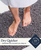 Juego de 2 alfombras de baño Tapetes de ducha de felpilla de felpa suave para - VIRTUAL MUEBLES