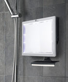 Espejo de ducha LED de lujo sin niebla con escobilla de goma antivaho Espejo de afeitar