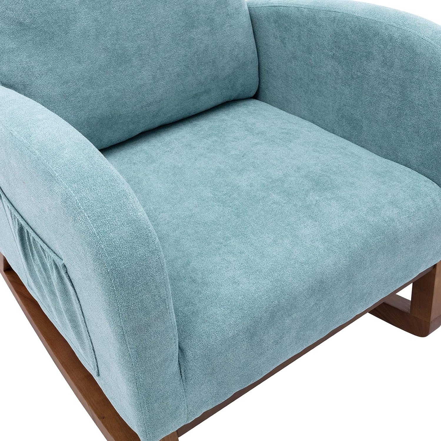 Mecedora silla mecedora tapizada capitonada para guardería cómoda