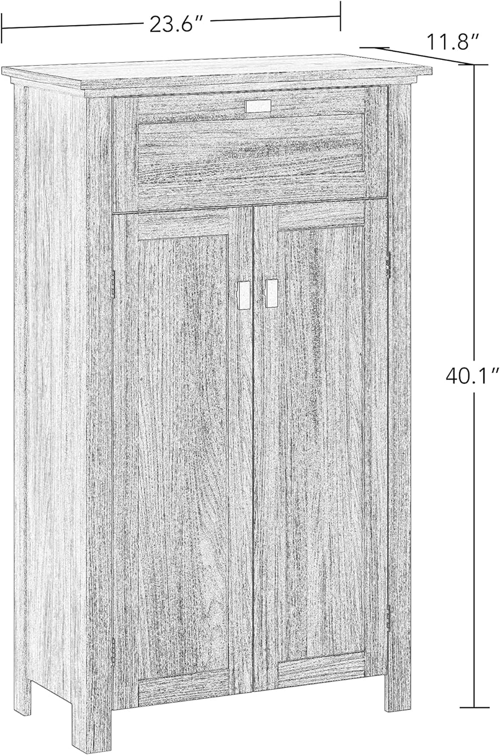 RiverRidge Hayward Armario de piso de chapa de dos puertas, sin tamaño, grano