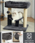 Torre de árbol para gatos, poste rascador para gatos de interior, con percha