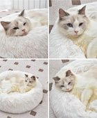 Aalklia Cama para gatos calmante suave para interiores, lavable, parte inferior antideslizante