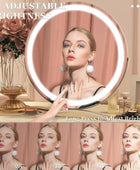 Espejo de maquillaje grande de 18 pulgadas con luces, control táctil - VIRTUAL MUEBLES