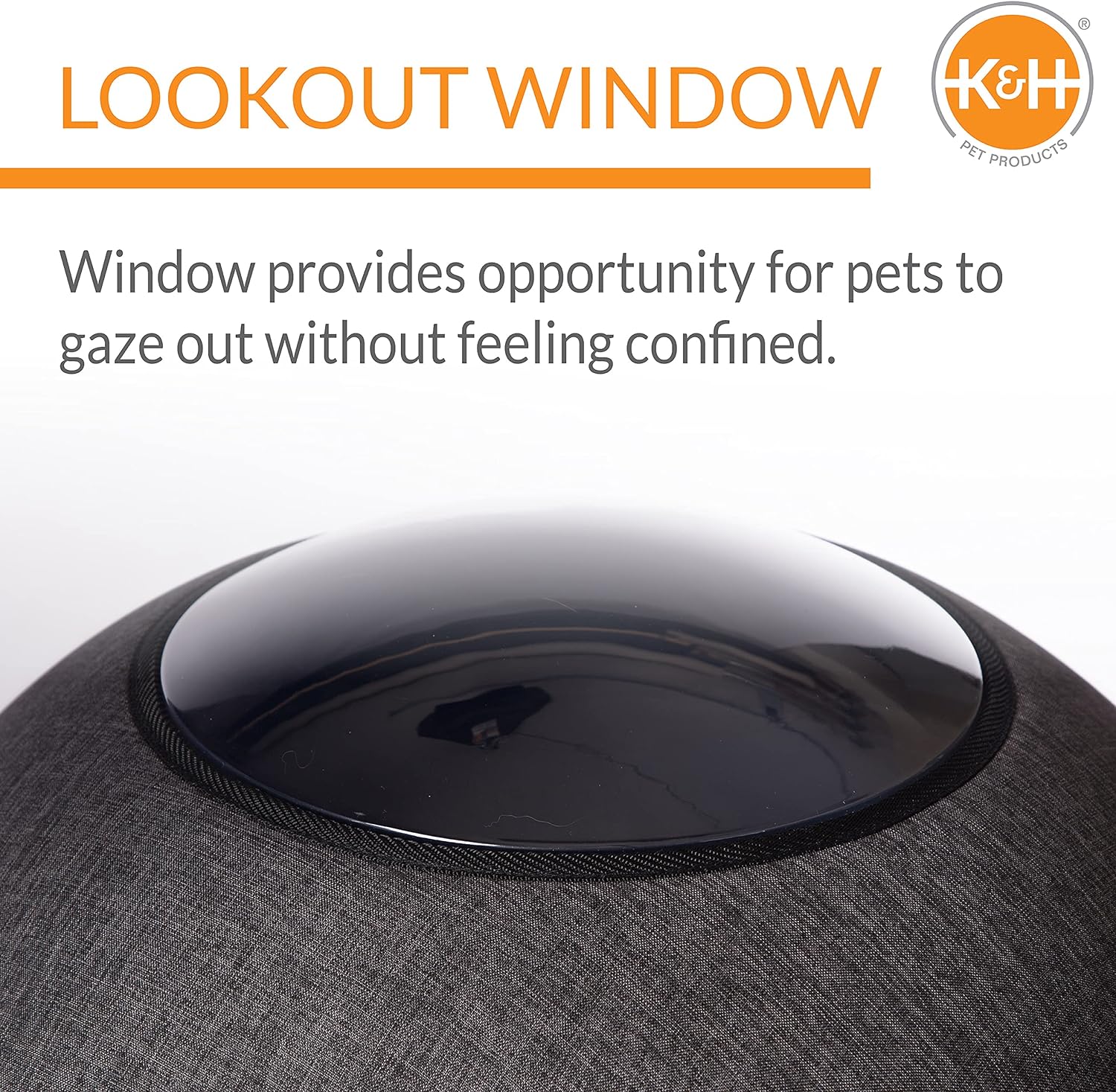 K&H Products Thermo Lookout Pod Cama térmica para gatos grandes, cueva