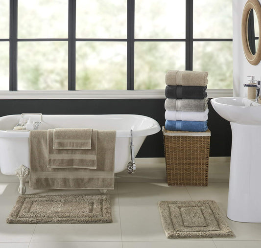 The Juego de alfombras de baño de algodón, 2 piezas (20 x 30 pulgadas y 17 x 24 - VIRTUAL MUEBLES