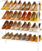 Tajsoon Organizador de zapatos independiente de 4 niveles, estante de
