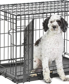 Jaula resistente de metal para perro, jaula con una y doble puerta con panel