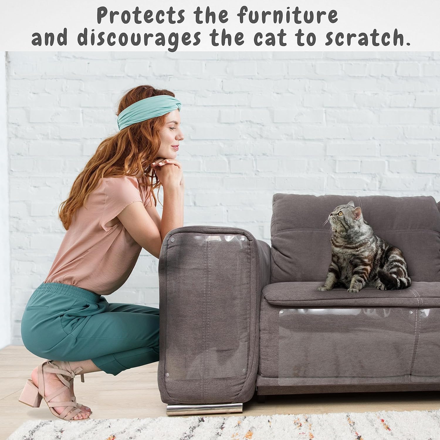 Protector de sofá para gatos, paquete de 10, protector de muebles para gatos,