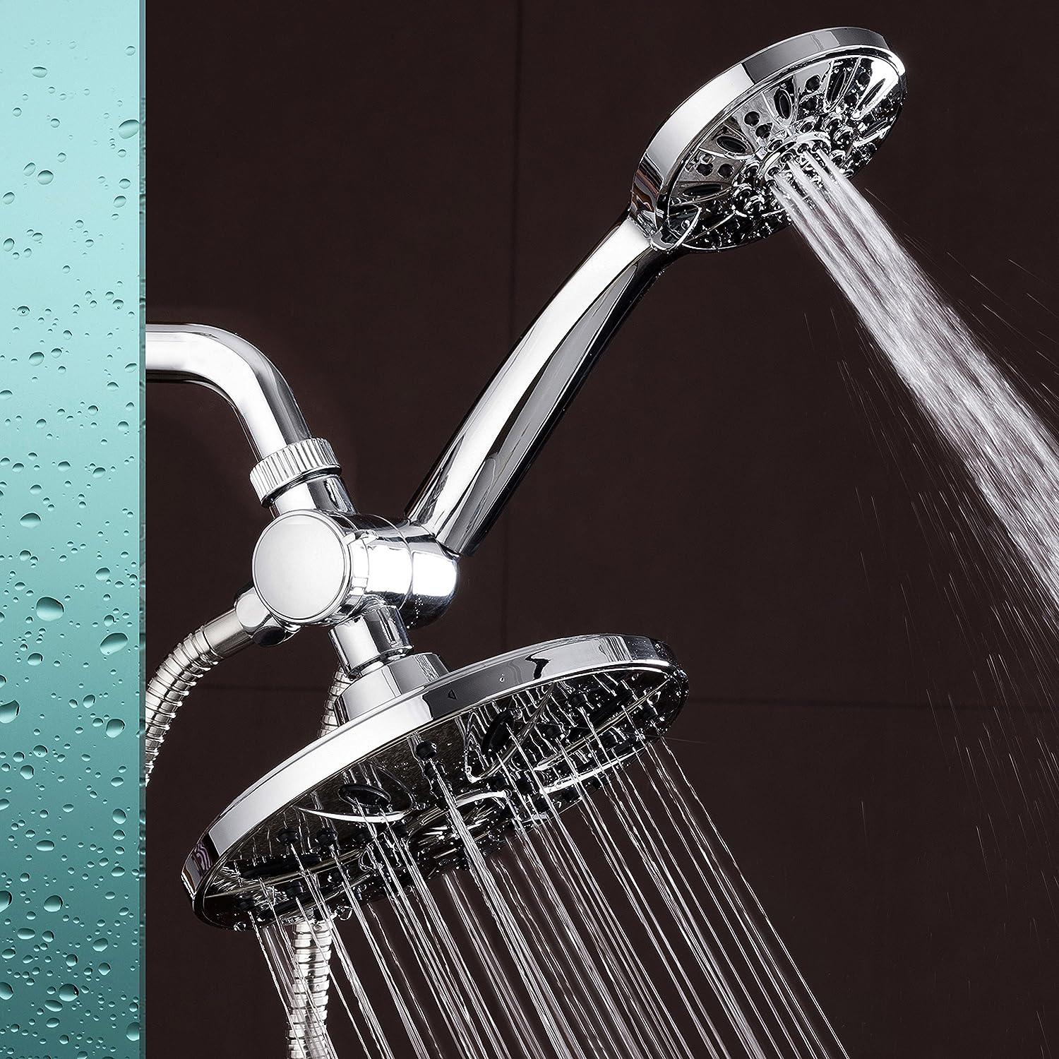AquaDance Para California Homes Combo de cabezal de ducha de mano y lluvia de 7 - VIRTUAL MUEBLES