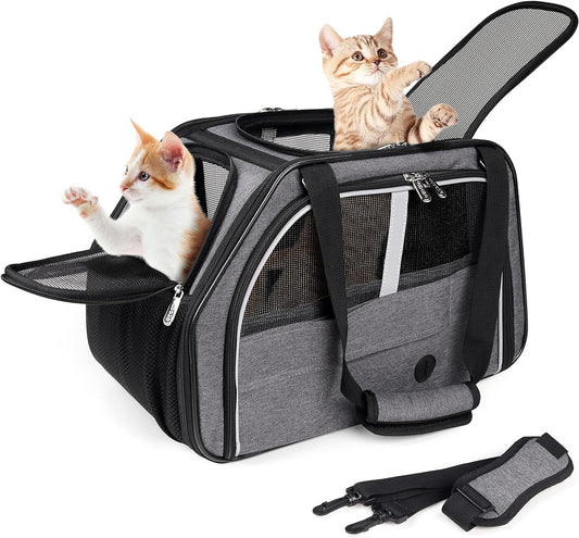 Transportador de mascotas para gatos aprobado por aerolíneas, transportador de
