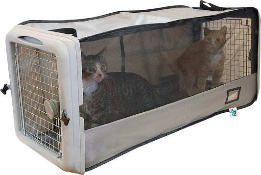 SPORT PET Perrera grande abierta para gatos, jaula portátil para gatos, cama