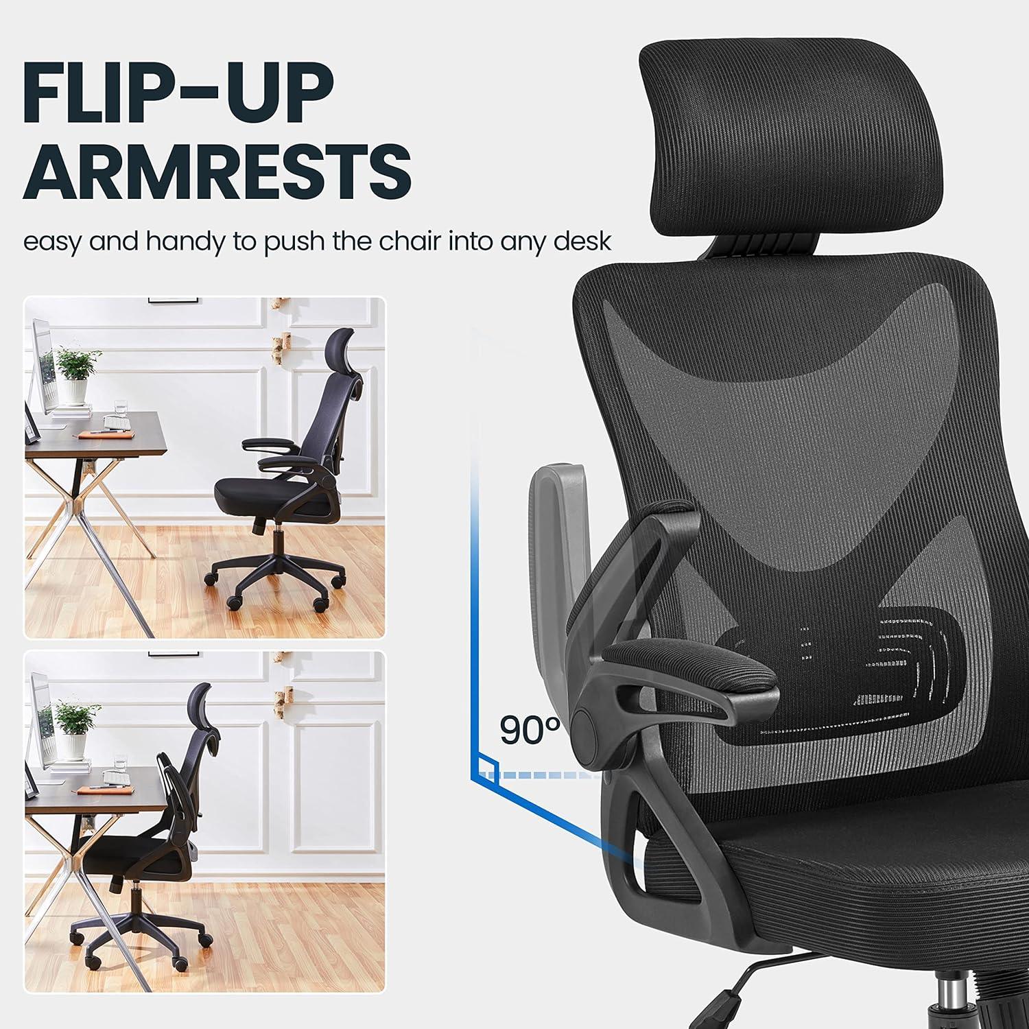 Silla de oficina ergonómica con respaldo plegable, silla de escritorio -  VIRTUAL MUEBLES