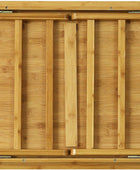 UNICOO Mesa plegable de bambú, mesa auxiliar rectangular plegable para niños,