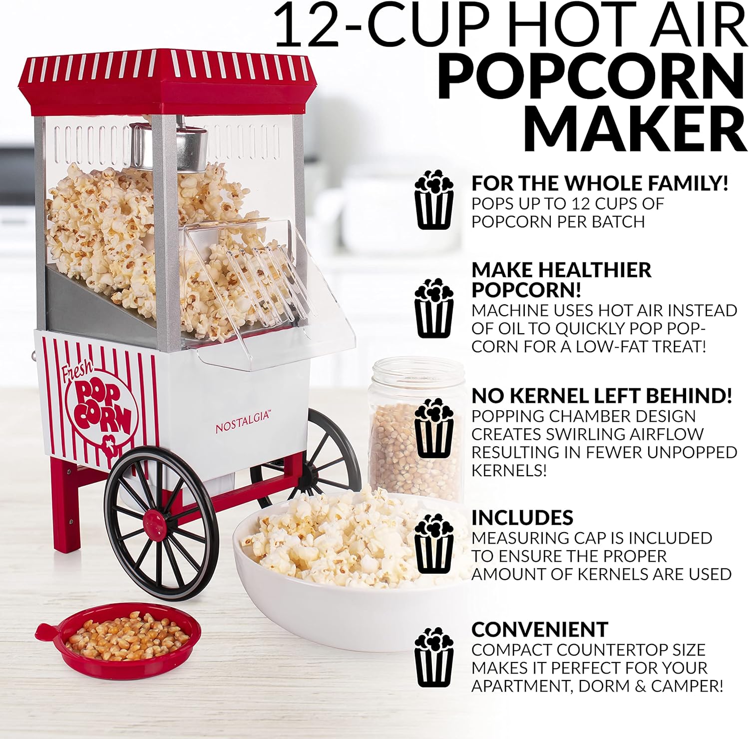 POPCORN MAKER RETRO - Máquina eléctrica de palomitas de maíz - Create