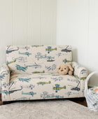 Sofá tapizado para niños con hermosa tela de gamuza fácil de limpiar, sofá para