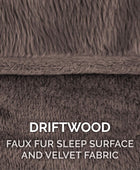 Cama para perro, de espuma viscoelástica, estilo sofá, de pelo sintético y