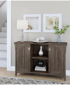 Furniture Salinas Accent Armario de almacenamiento con puertas, color marrón