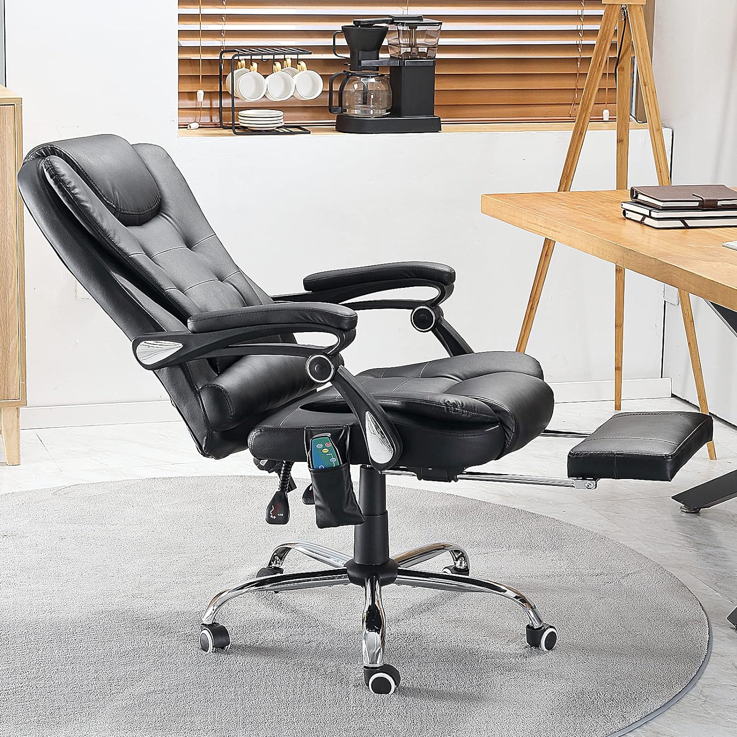 Silla de oficina ergonómica reclinable, silla de escritorio con