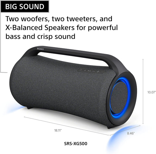 SRS-XG500 X-Series Altavoz inalámbrico portátil Bluetooth Boombox para fiesta